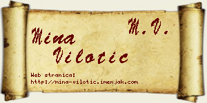 Mina Vilotić vizit kartica